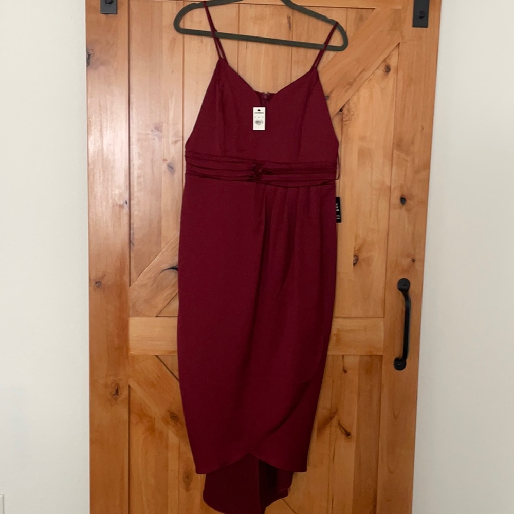 Tags attached Express Hi/low satin wrap midi dress